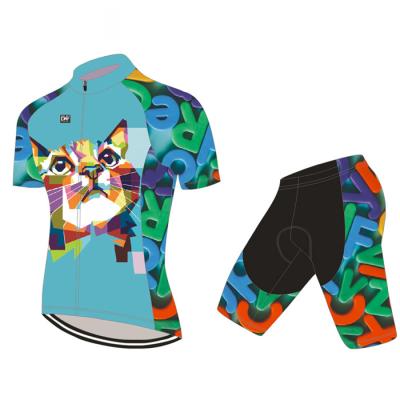 China Antibacterial High Quality Wholesale Kids Cycling Custom Cheap Short Sleeve Clothes Price Skating Suits for sale