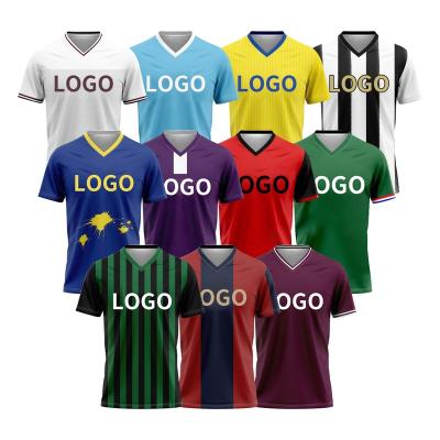 China OEM Custom Designer V-Neck Soccer Jersey Training Uniform Logo Men Team Sublimation Sportswear Soccer Wear Quick Dry Breathable Comfortable T-shirts for sale