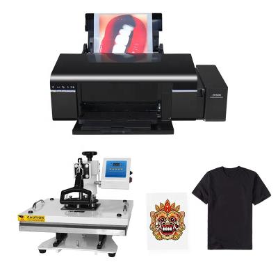 China Garment shops Jetvinner A4 L805 DTF printer heat transfer PET film T-shirt dtf printer with shake powder machine for sale