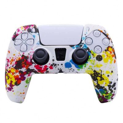 China Gamepad Protective Silicone Case Cover PS5 Accessories Eco-friendly Anti Slip Shells PS5 Controller Skin for sale