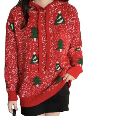 China Christmas sweater beautiful girl hoodie lit parride knit women's sweaters for 2022 for sale