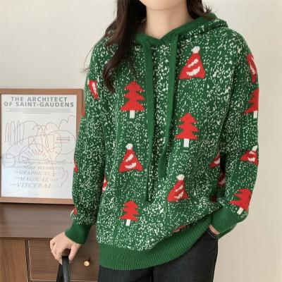 China 2022 New Anti-wrinkle Christmas sweater beautiful girl lighted hoodie knit women's sweaters for sale