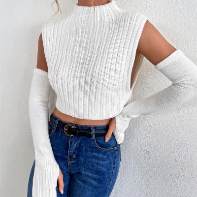 China Wholesale cheap temperament QUICK DRY prices sleeveless knit top sweater vest sweater collar top with sleeve for sale