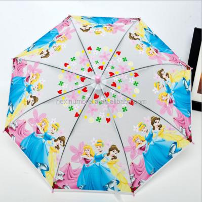 China Custom Umbrella Children Polyester Child Umbrella Snow Country Princess Sophia POE Sun Automatic Transparent UV Umb for sale