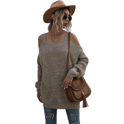 China 2022 autumn fall clothes solid color women's square collar women's anti-wrinkle knitted long-sleeved bottom sweater for sale