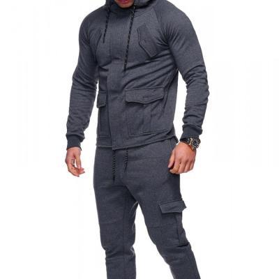 China Competitive Price Breathable Wear Sports Tops Fashionable Sport Men Two Piece Set Tracksuit for sale