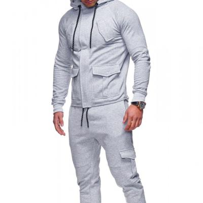 China Solid Color Breathable Professional Sports Casual Casual Hoodie Manufacturer Two-Piece Panties Set Men's Tracksuit for sale