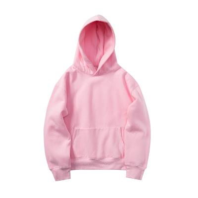 China 2021 Solid Color Simple Organic Oversize Fashion Hoodies Pullover Hip Hop Custom Anti-pilling Heavyweight Men's Winter Organic Cotton Hoodies for sale