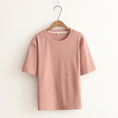 China Factory hot sales Anti-wrinkle tops stylish leisure women's breathable knitted anti-pilling T-shirt for sale