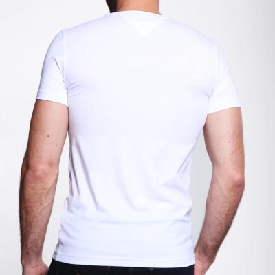 China Factory Direct Anti-Wrinkle Simple White Tops Men Blouse Breathable Anti-Shrink Casual T-Shirt for sale