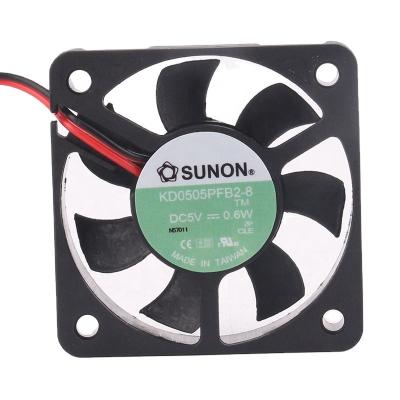 China New 12V 24V 48V DC5V 0.6W Industrial EC Hotel AC 50X50X10MM Double-ball 5CM5010 Two-pin Two-pin Fan KD0505PFB2-8 or Three-pin Three-hole for sale