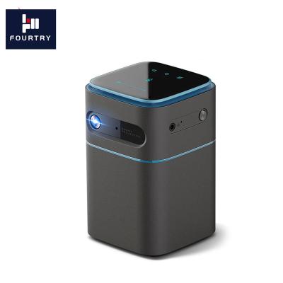 China Short Top Black Portable DLP Projector Mini Color Throw Projector With WIFI And Blue-tooth for sale