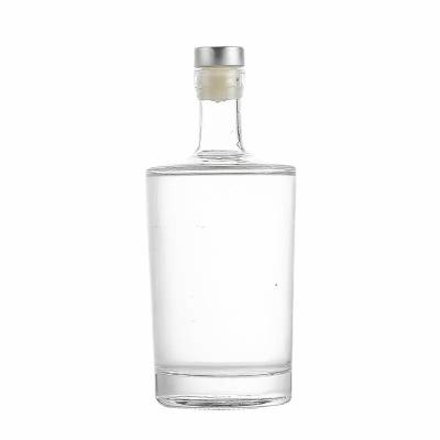 China Beverage Euramerican Glass Wine Bottle With Synthetic Cork Regular Clear Heavy Base Bottle 750ml Wine Bottle Glass Top T for sale