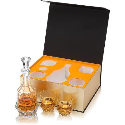 China N11 High Quality Glass Beverage Whiskey Decanter Set Unique Engraving Clear And Glass Set for sale