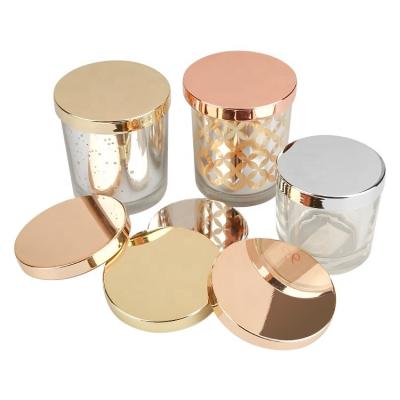 China Non Spill Metal Mug Low MOQ Lids 103-133mm Large Size Zinc Alloy Candle Jars Cap for sale