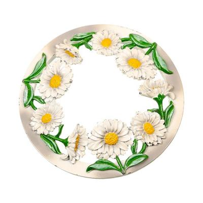 China Variety of Sunflower Hand Painted Candle Lids Jar Designs Candle Jar Lids Glass Supplier Variety for sale