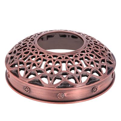 China Variety of Designs Red Antique Brass Candle Lid Topper Customizable Aromatherapy Metal Candle Sensitive Lid for sale