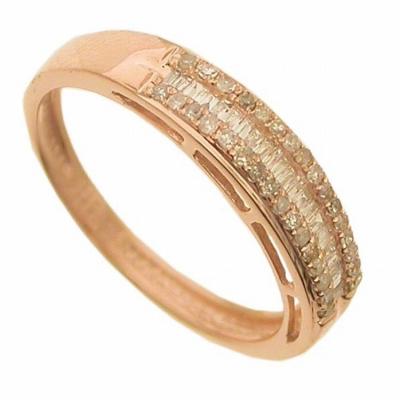 China FASHIONABLE Beautiful Minimalist Gold Diamond Rosecolor Rings For Ladies White Gold Color From The Latest Classic Trendy for sale