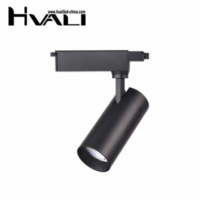 China Retail shop HUALI High Lumens Aluminum PC Indoor Home Office Outfit shop Spotlight 25W 30W 40W  COB  Commerciar Led TrackLight for sale