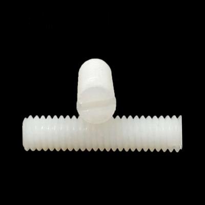 China Sandingsheng High Quality Flat Headless Slotted Nylon PA66 Set Screw M3 M4 M5 M6 M8 for sale