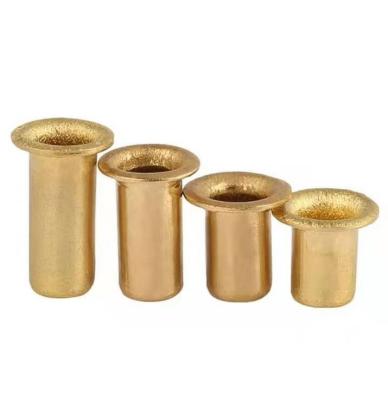 China ZINC Sandngsheng Customized DIN 7340 Brass Hollow Tubular Rivets for sale