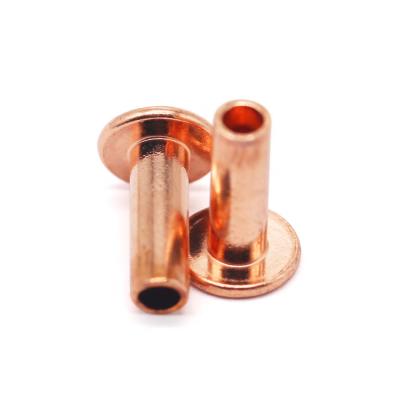 China ZINGUEZ Sandingsheng Customized DIN 7338 B Semi-Tubular Copper Cylinder Head Rivet for sale