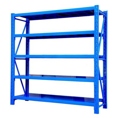 China Heavy Duty Corrosion Protection Original For Industrial Metal Boltless Racking Systems Warehouse Storage Rack Shelving HJQ-124 for sale