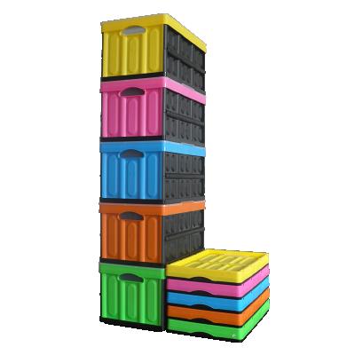 China Folding Recyclable Folding Box Container Plastic Box Crates Solid Box CX5336295W for sale