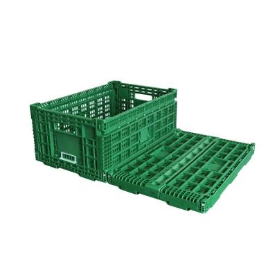 China Various Collapsible Collapsible Stackable Promotional Goods Using Fruit Vegetable Folding Plastic Crates LK604026W for sale