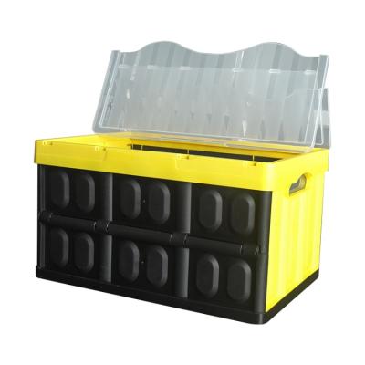 China Hot Sale 100% Virgin PP Solid Smart Collapsible Foldable Wall Food Stackable Plastic Crates CX533630C for sale