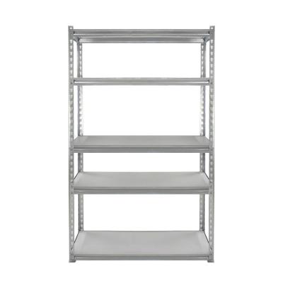 China Corrosion Protection Best Quality Warehouse 5 Tier Metal Squash Hole Storage Rivet Boltless Rack Utility Shelving ZW-ZY5C for sale