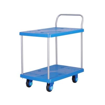 China Factory Made Foldable Durability Ease of Use Platform Truck Transport Trolley Stainless Steel Push Cargo Hand Transprot Utility Cart PLA150N-T2 for sale