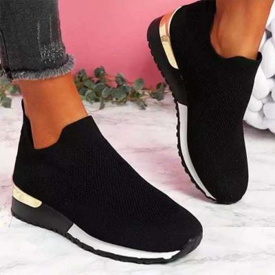 China Hot Selling Lightweight Stretch Mesh Walking Styles Shoes Women Breathable Fashion Sneakers For Ladies 2021 for sale