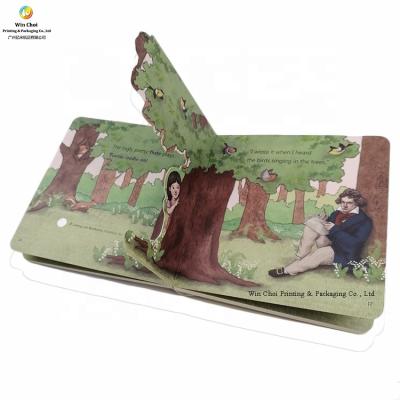 China Entertainment Custom Interactive Children's Die Cut Book With Sound Books Audio Song Printing for sale