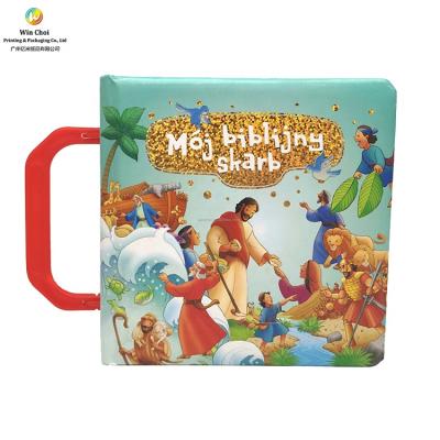 China paper & Cardboard OEM Custom Book Printing Kids Bible Book Hardcover Story Books With Handle for sale