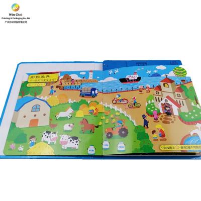 China paper & Cardboard OEM Custom Kids Sound Interactive Educational Book The Sound Book Push Button Module Sound Toy Kids for sale