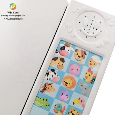 China paper & Cardboard OEM Children's Sound Book Push Button Learn Sound Books with Music Notebook Sound Module for sale