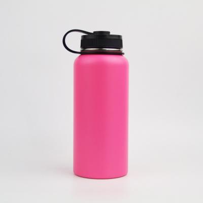 China Simple Viable Manne Modern Design Style 32 Ounce Pink Vacuum Insulated Water Bottle For Girls for sale