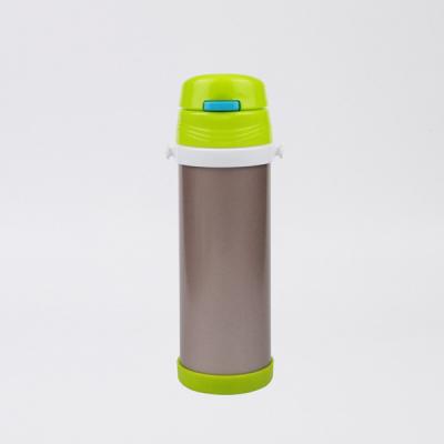 China Sustainable Cute Design 500ml Double Wall Stainless Steel Vacuum Insulated Kids Water Bottle Kids Thermos Flask With Handle for sale