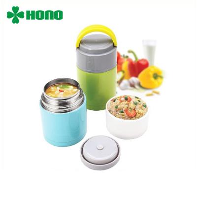 China Freshness Preservation 850ml Double Wall Stainless Steel Lunch Box Vacuum Insulated Food Container With Handle for sale