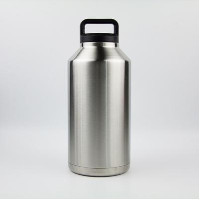 China 2 Liter Viable 64 oz Stainless Steel Water Tank Water Bottle Insulated Vibrator For Camping for sale