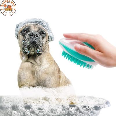 China Viable Dogs Cats Bath Cleaning Brush Shampoo Dispenser Pet Grooming Comb Massage Tools for sale