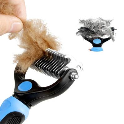 China Manufacturer Wholesale Pet Grooming Viable Comb Shedding Hair Remove Brush For Dogs Cats Stabilized Feeding for sale