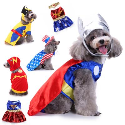 China Amazon Hot Sale Halloween Christmas Party Pet Apparel Avengers Pet Cosplay Dog Costume for sale