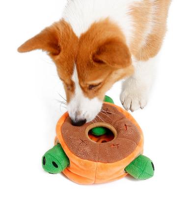 China Dogs Factory Direct Durable Skin Finding Dog Toy Food Training Plush Toy Squeak Cartoon Shape Dog Toy for sale