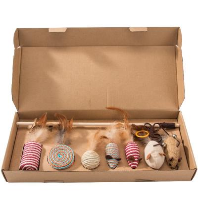 China Viable Hot Sale Interactive Cat Toy Set 7 Pieces Mouse Toy Gift Box For Best Cat Toy Ever for sale