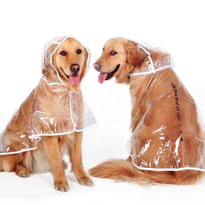 China Viable Hot Selling Raincoat Dog Clothes Rain Coat With Hood Poncho For Big Dog for sale