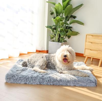 China Washing Amazon Sale Mechanical Warm Multi Color Fleece Thickened Pet Mat Soft Warm Dog Bed for sale