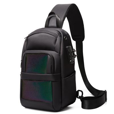 China 2020 Fasion OEM Fashion Luminous Reflective Chest Bags Sport Shoulder Sling Chest Bag For Men for sale