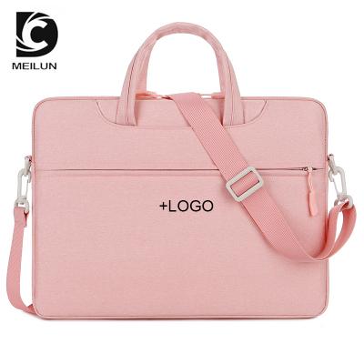 China Hot Sale Waterproof Pink Women Laptop Bags 15.6 Inch Lightweight Computer Bag Wholesale for sale